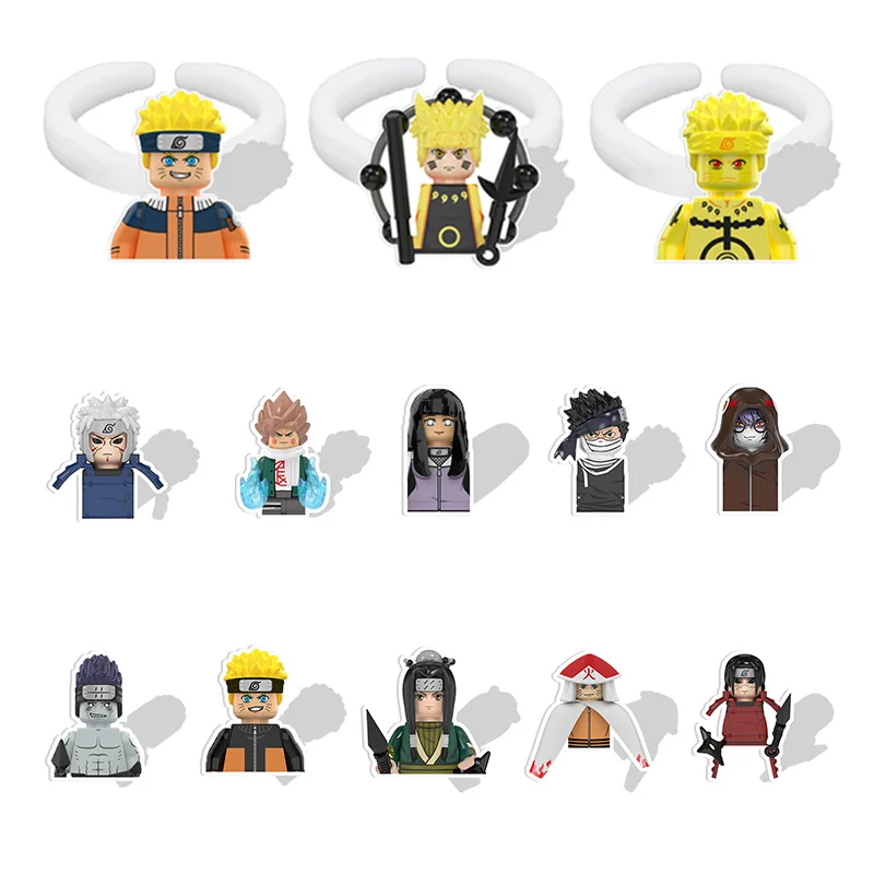 

Bandai Cartoon Style Ring White Ring Resin Naruto Animation Shape Ring Design Gifts Accessories Trend Jewelry New Arrival FRE418
