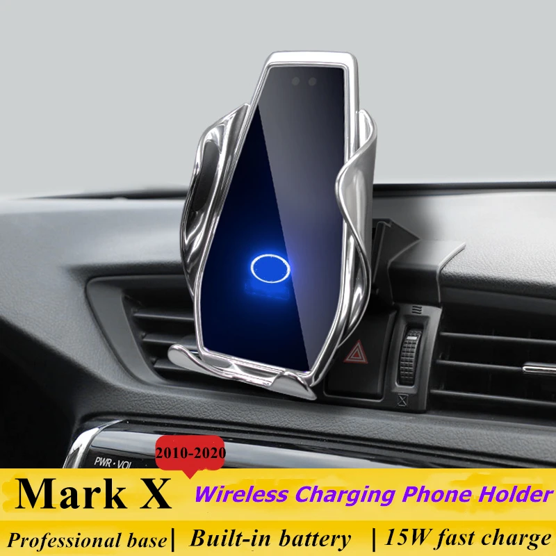 

For 2021 Toyota Mark X REIZ Phone Holder Wireless Charger Car Mobile Phone Mount Navigation Bracket GPS Support 360
