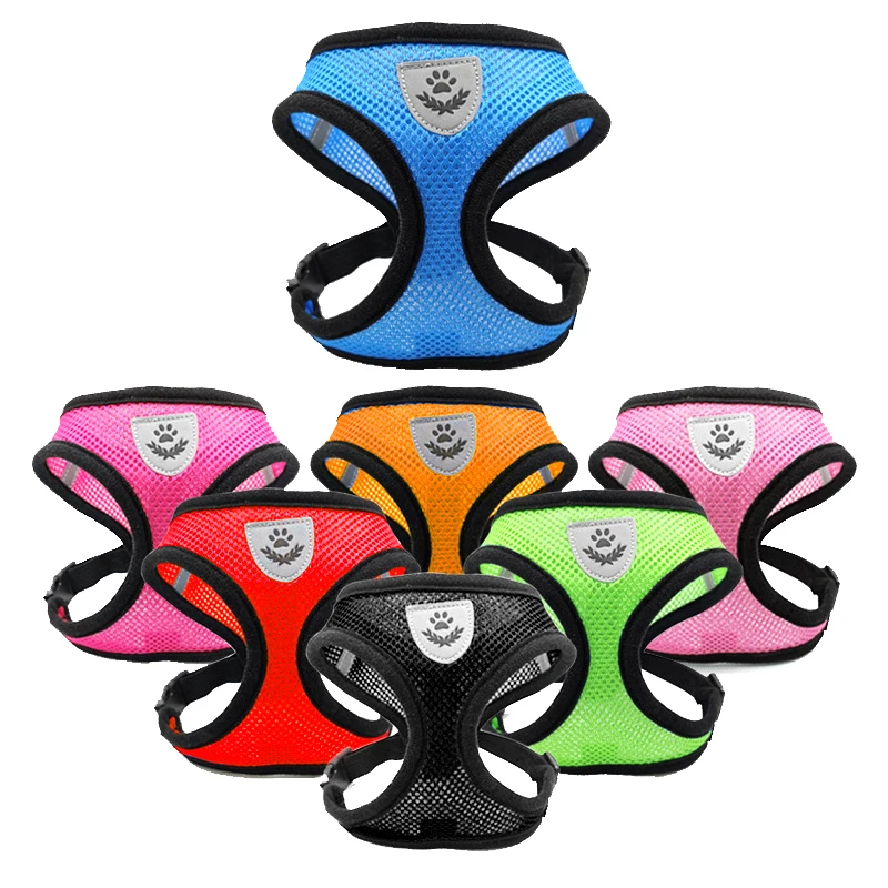 

Nylon Mesh Cat Harness Breathable Pets Kitten Vest Walking Lead Leash Small Dog Puppy Chihuahua Harness For French Bulldog Pug