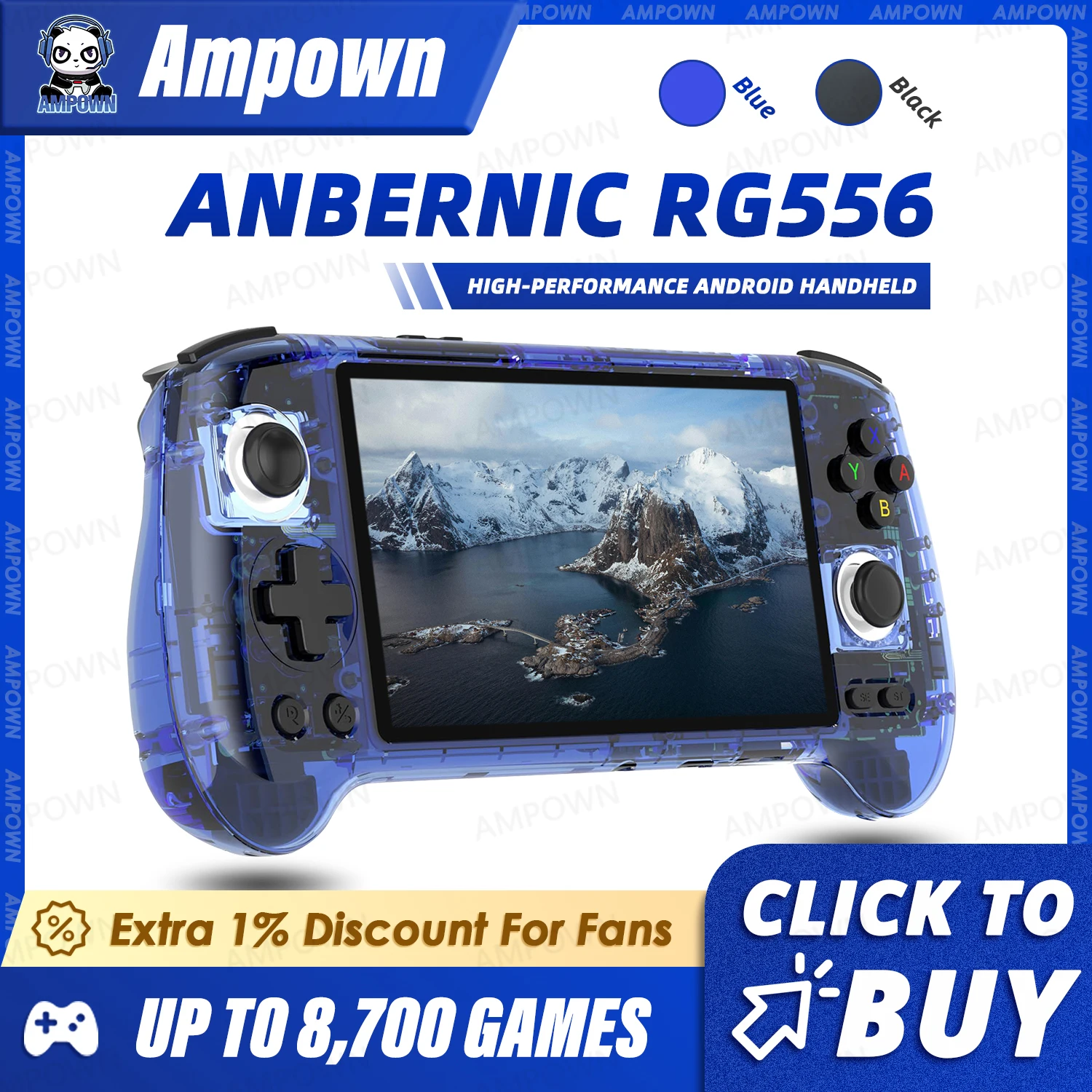 Портативная игровая консоль ANBERNIC RG556 5 48-дюймовый AMOLED-экран система Android