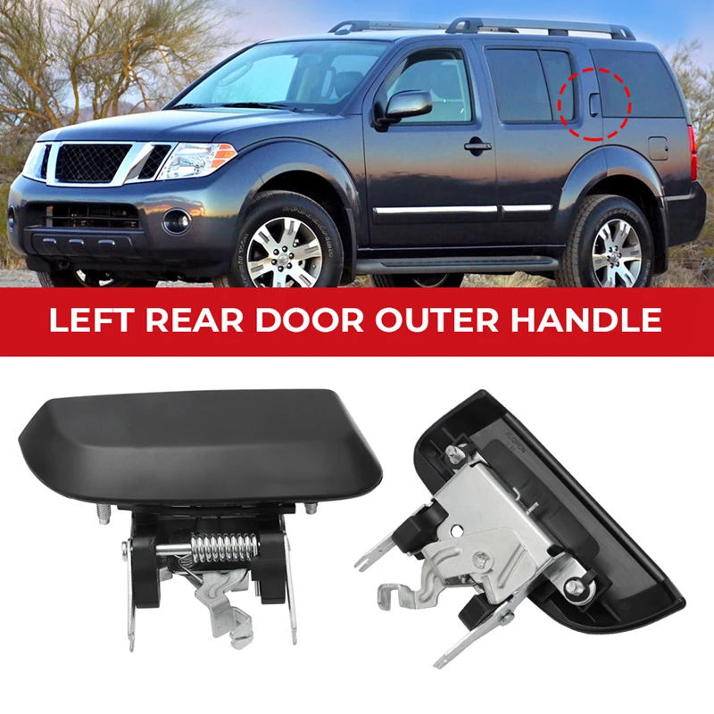 1030514 Black Rear Left Right Door Outer Handle For Nissan Pathfinder R51 2005 2006 2007 2008 2009 2010 2011 2012 2013