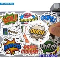 50pcs mix comic words pop art style phone laptop car stickers for scrapbook guitar bike skateboard motorcycle waterproof sticker