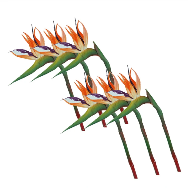 

Artificial Flowers Bird Of Paradise Greenery Plants Indoor Outside Garland Home Decor (6 Pack)