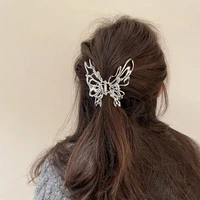 2022 fashion metal liquid butterfly hair clip for women back head grab clip geometric headband trendy hair accessories wholesale