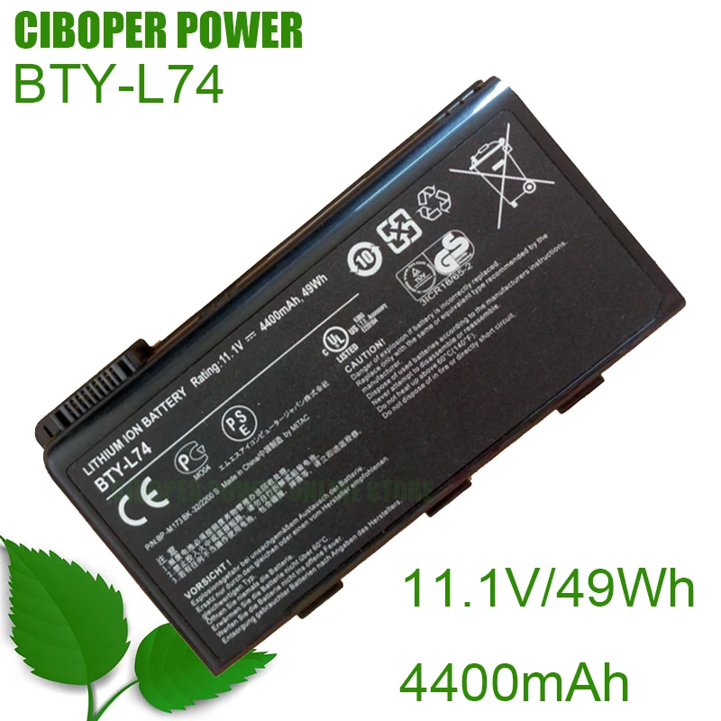 Bateria Original Bty-l74 Bty-l75 11.1v 49wh 74wh para Cx620 A5000 A6000 A6200 Cr600 Cr600 Cr620 Cr700 Cx600 Cx700 Todas as Séries cp