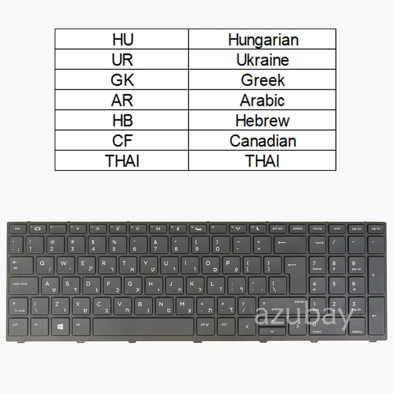 Клавиатура с подсветкой для HP SG-87810-3NA SN6166BL L01027-BB1-DB1-281 SN6146BL SG-80660-XUA HU UR GK AR HB CF THAI