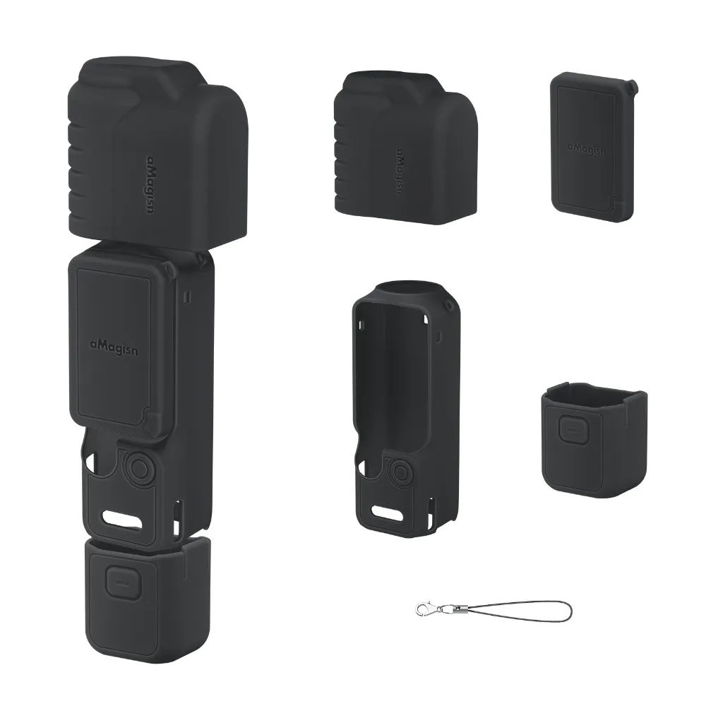 Фото Силиконовый защитный чехол, противоударный, защищающий от царапин, с полным покрытием, для DJI Osmo Pocket 4 №1