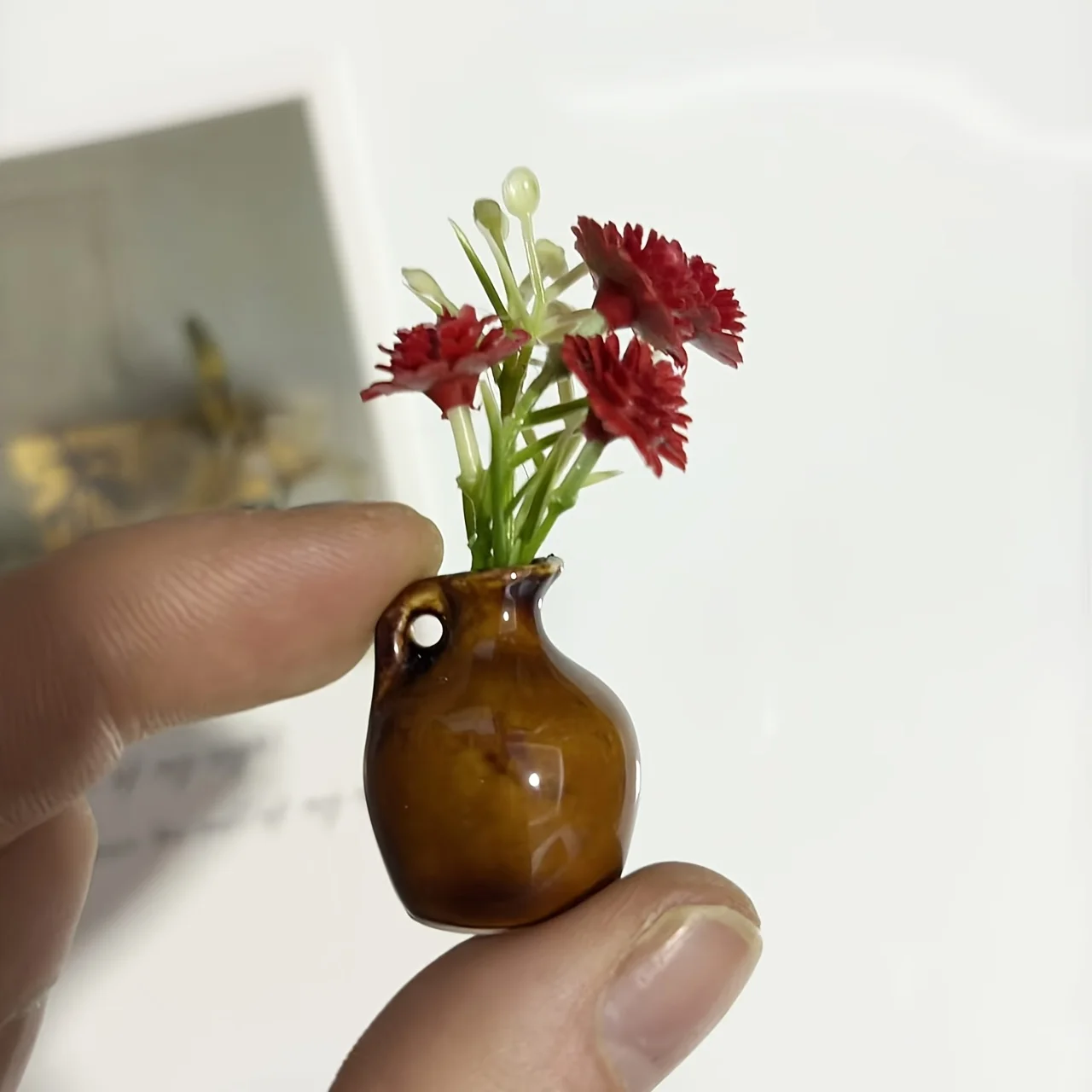 

Ins Стиль Мини Керамическая Маленькая Ваза Наклейка На Холодильник Креативный 3D Стерео Магнит Украшения Дома