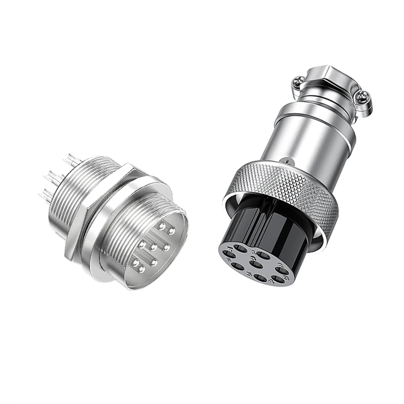 Авиационный Соединитель с медным посеребрением GX16 6P 7P 8P 9P 10P, водонепроницаемый Штекерный гнездовой разъем, металлические фитинги, соединитель