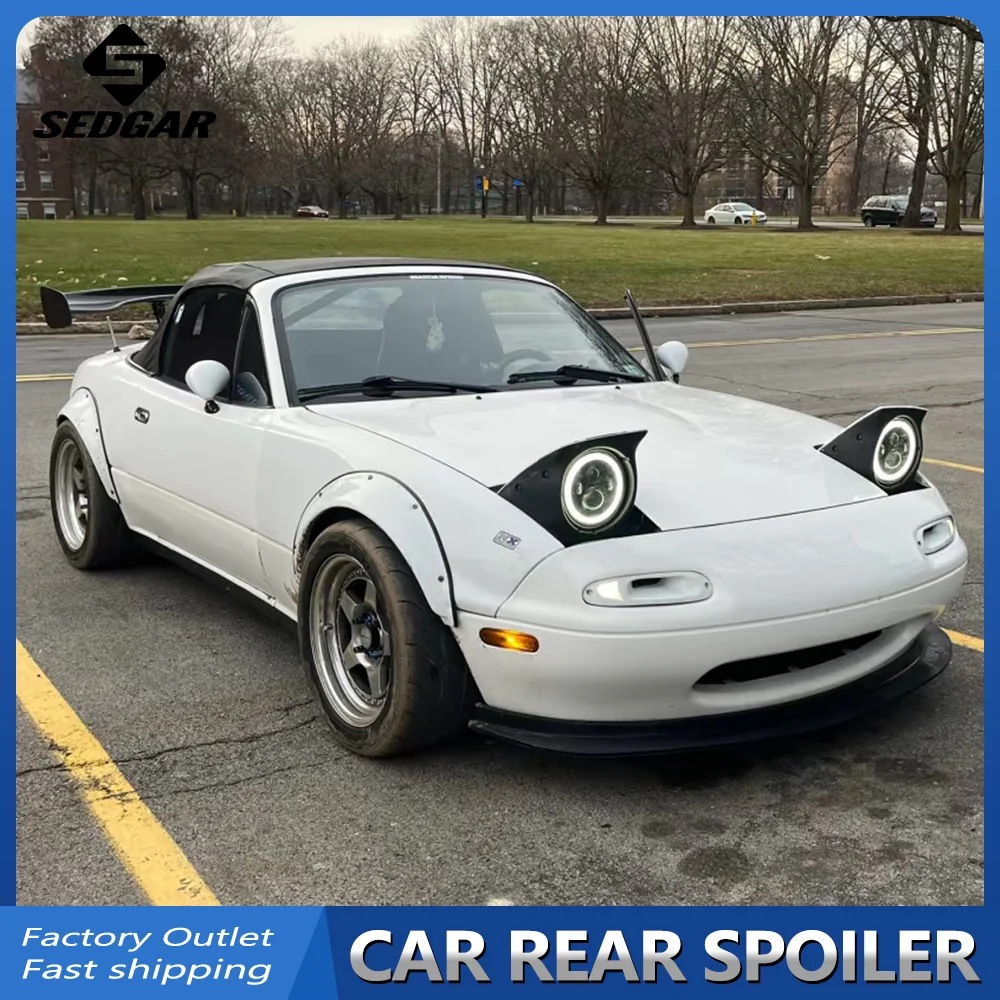 Фото Для Mazda MX5 mx-5 Roadster Miata NA NB NC ND GT Style 1989-2020, высококачественный спойлер из настоящего углеродного волокна, спойлер багажника, крыла №1