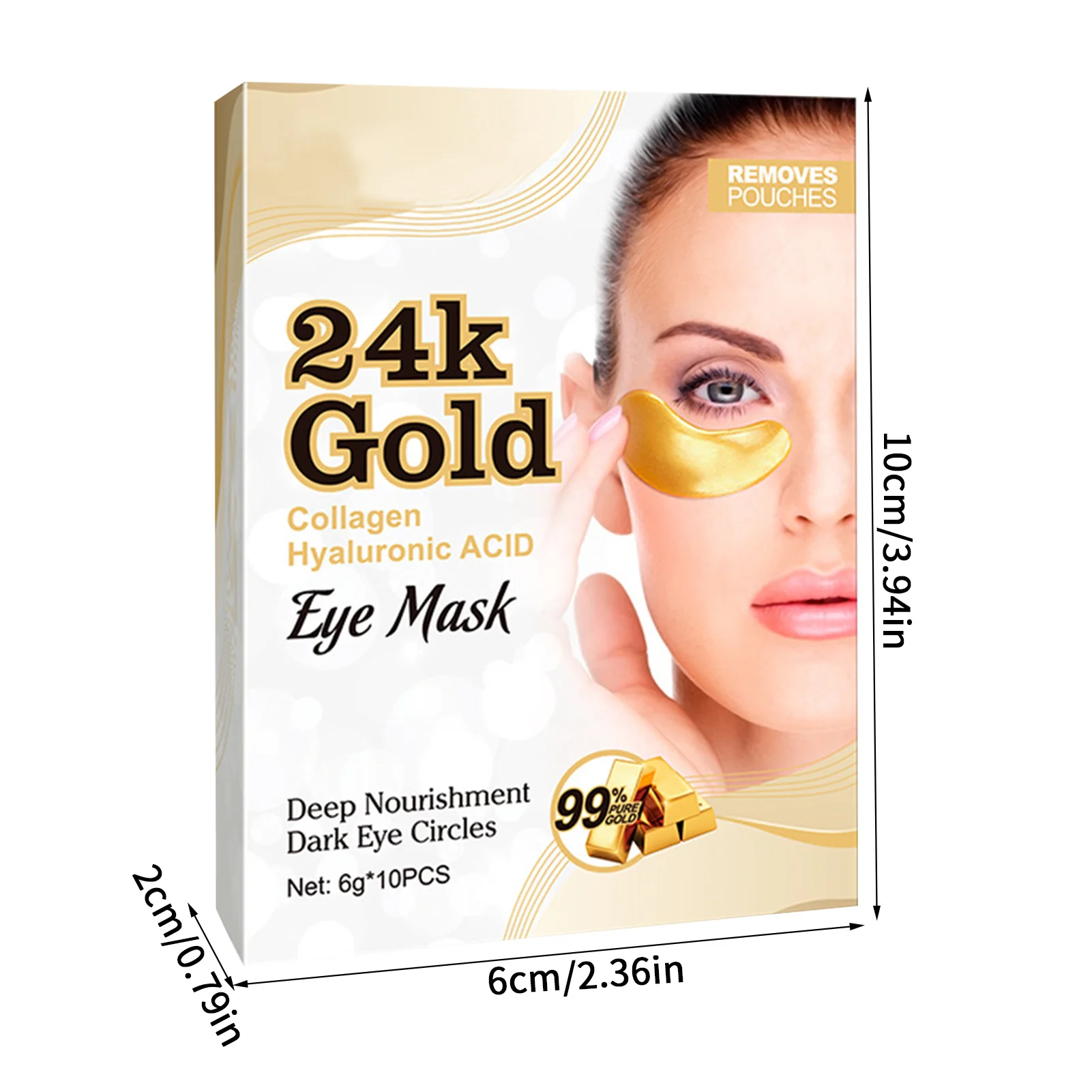 10 шт. Коллагеновые увлажняющие патчи для кожи вокруг глаз от морщин и тёмных