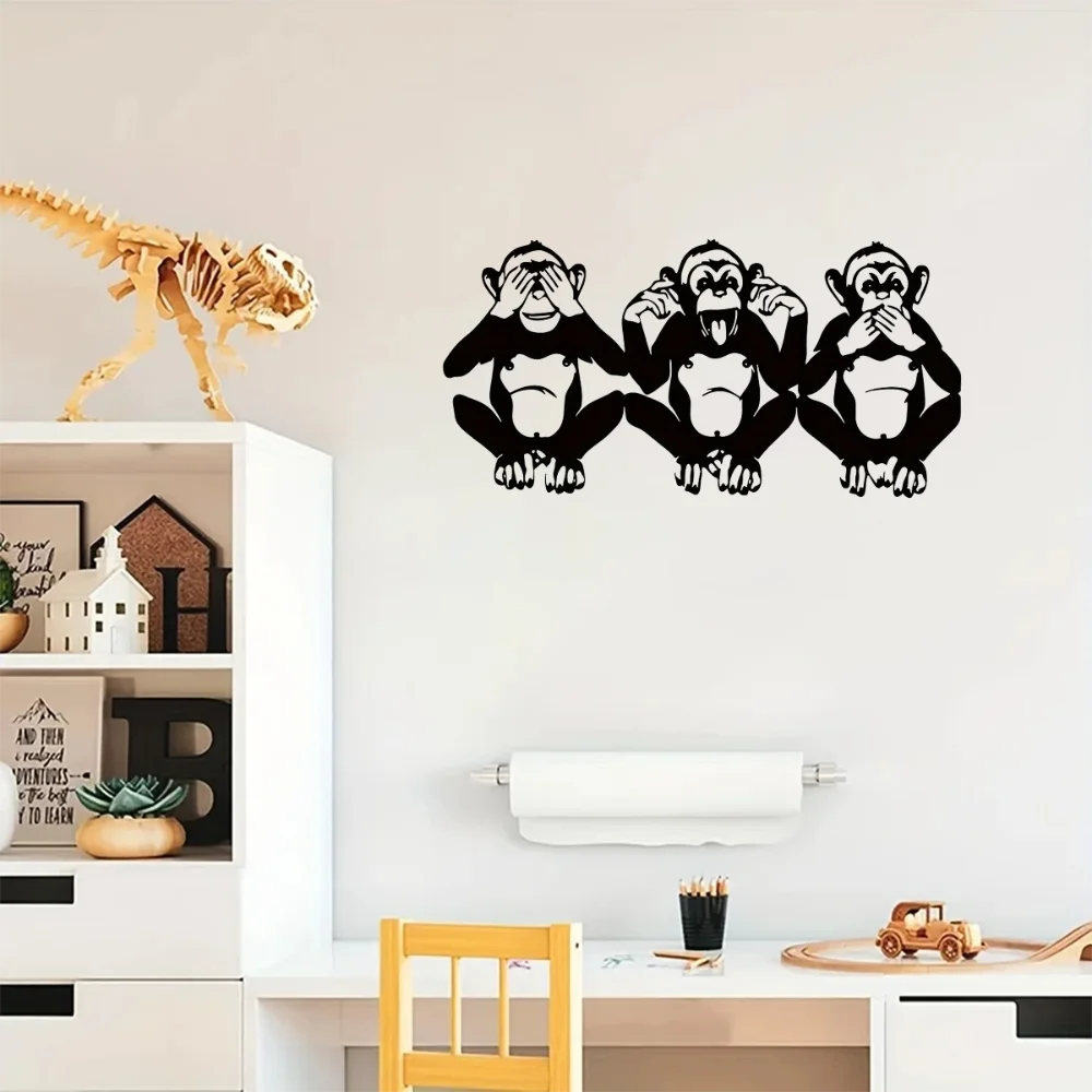 Захвальная Металлическая Скульптура Три Мудрые Обезьяны Декоративное Трио Без