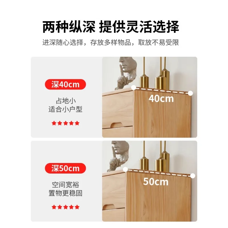 Комод из массива дерева ширина 50 см комод для спальни простой прикроватный шкаф