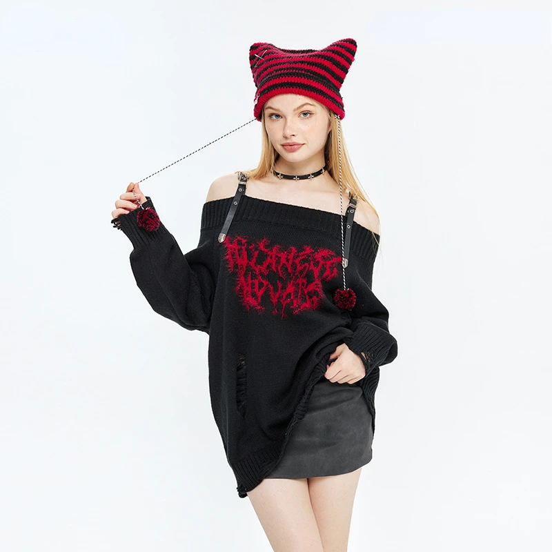 Осенне-зимние модели ALSEY дизайнерский Женский пуловер на одно плечо свитер