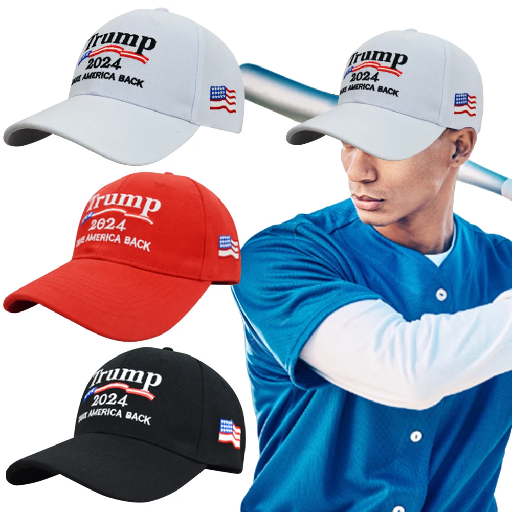 Регулируемая Бейсболка Trump 2024 С 3D Вышивкой Утконоса Президентская Шляпа Защита