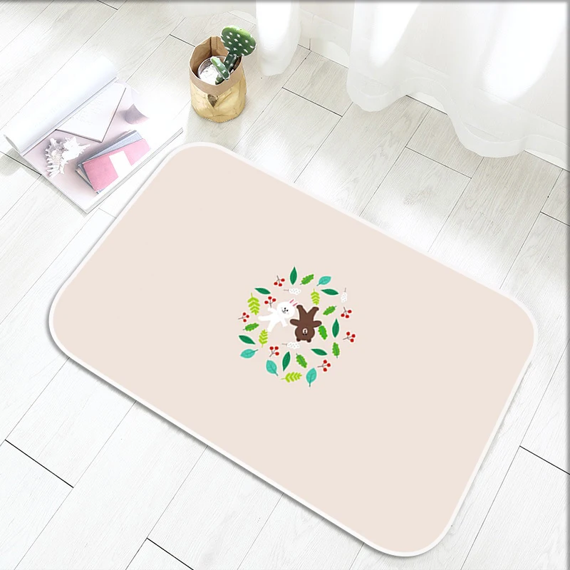 

Cartoon good-looking bear kitchen guest room carpet corridor balcony bedroom bathroom door inside and outside non-slip floor mat