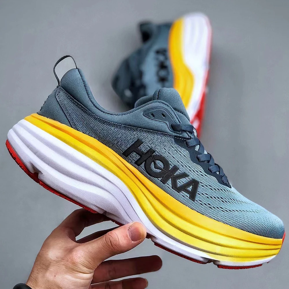 Bondi 8 Shoes for Men Women Engineered Mesh Upper Professional Marathon Running Shoes Classic Low Sneakers from HOKA Casual Shoe