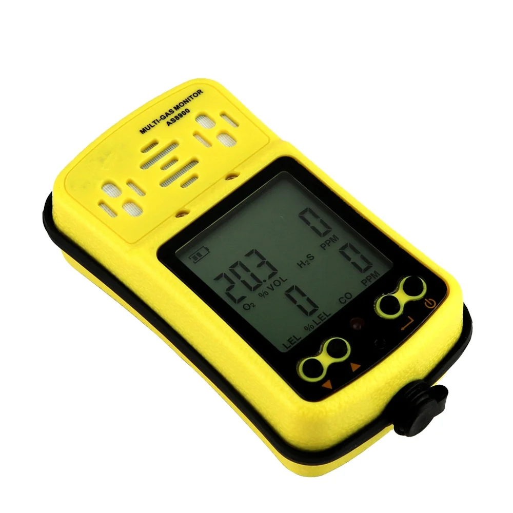 

Multi Gas Leakage Detector AS8900 Type 4 Gases CO O2 H2S Combustible Gas Detector