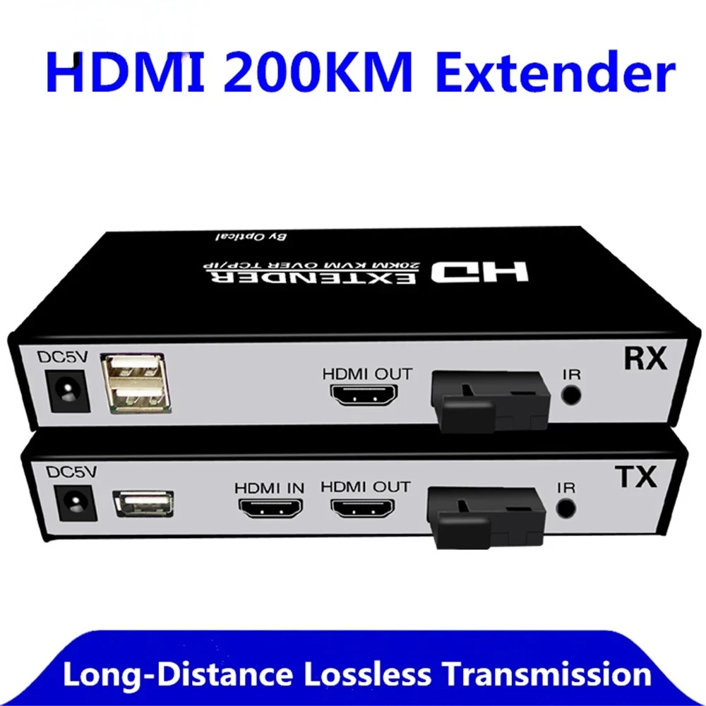 

20 Km HDMI Fiber Optic KVM Extender ,1080p HDMI Transmitter Receiver With Loop Out Over SC Fiber Cable 1 to Many or Over Single