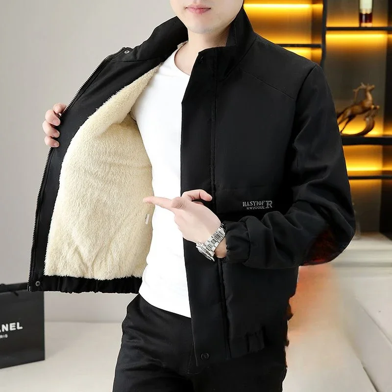 Зимнее пальто для мужчин теплое толстое флисовое повседневное быстрая доставка