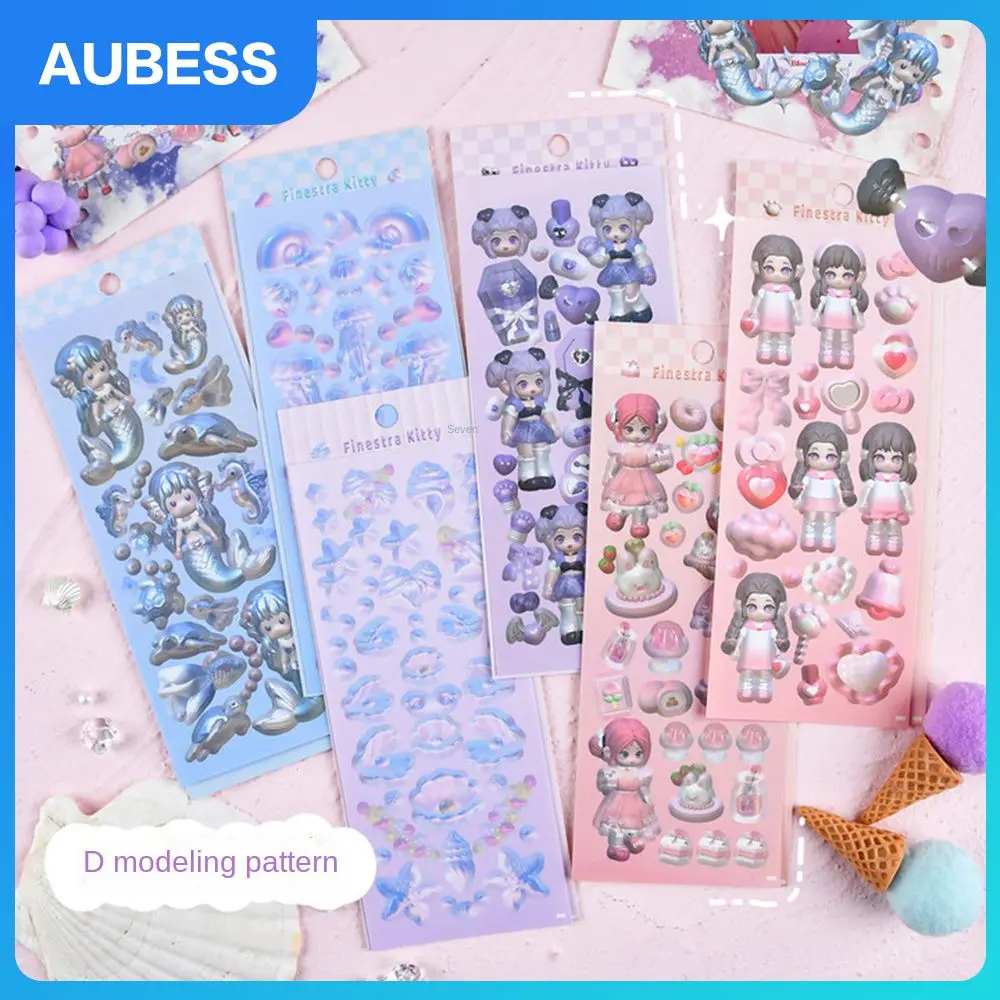 

Cave Stickers Laser Film Cartoon Character Stickers Paper Account Journal Diy Decorative Stickers New Niche Sticker Adhesive