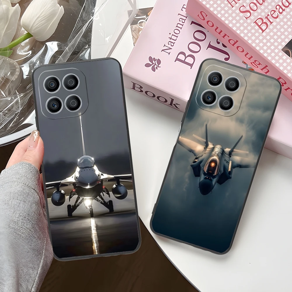 AirForce Plane Mobile Cell Phone Case for Huawei Honor 90 80 70 60 50 30 20 10 9 8 7 Pro S SE Lite 5G Black Cover Shell