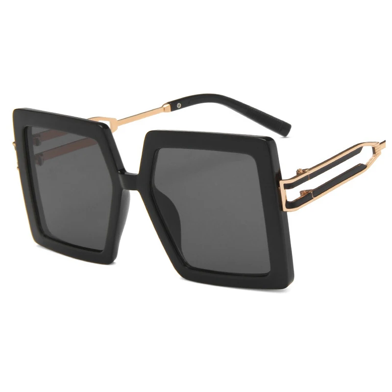 

Square Frame Hollow Big Sunglasses For Men Women Fashion Vintage Luxury Design Male Ladies Car Driving Touring Metal Sun Glasses