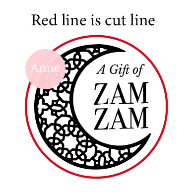 

Персонализированная наклейка на бутылку воды Zamzam