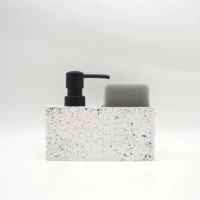 polyresin kitchen soap dispenser set liquid hand soap dispenser stores sponges bottle brushes holds scrubbers brushes