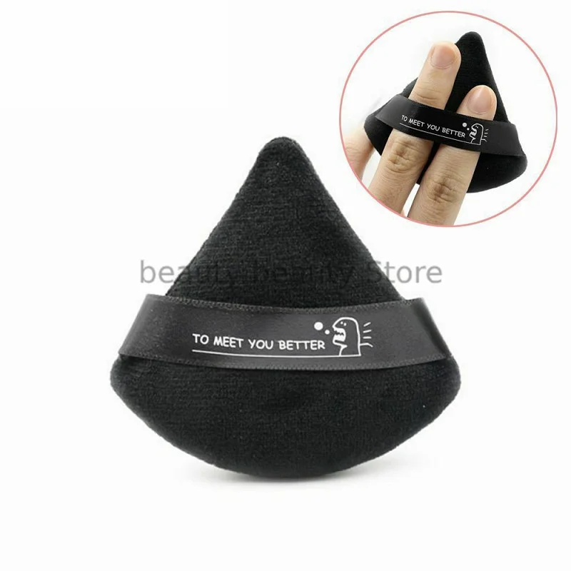 

Triangle Velvet Powder Puff Flours Mini Face Makeup Sponge Cosmetics Soft Cotton Face MakeUp Powder Puff Washable Lightweight Ra
