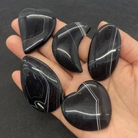 natural stone agate charms necklace pendant meditation amulet moon shape pendant jewelry diy making earrings charms accessories