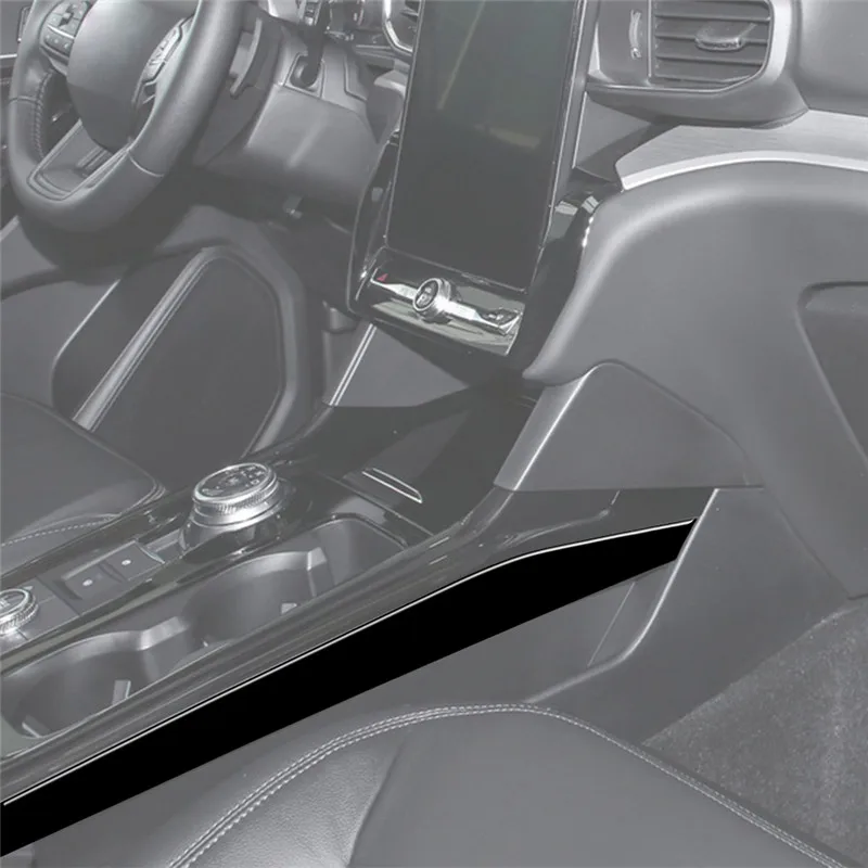 

Центральная консоль, левый и правый пол, абсолютно новые глянцевые черные наклейки из АБС-пластика для Ford Explorer 2020-2023, автомобильные аксессуары для интерьера
