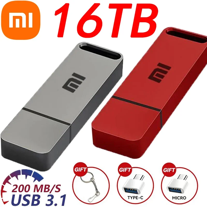 Высокоскоростной флеш-накопитель Xiaomi Usb 3 0 на 16 Тб металлический объемом 4 ТБ