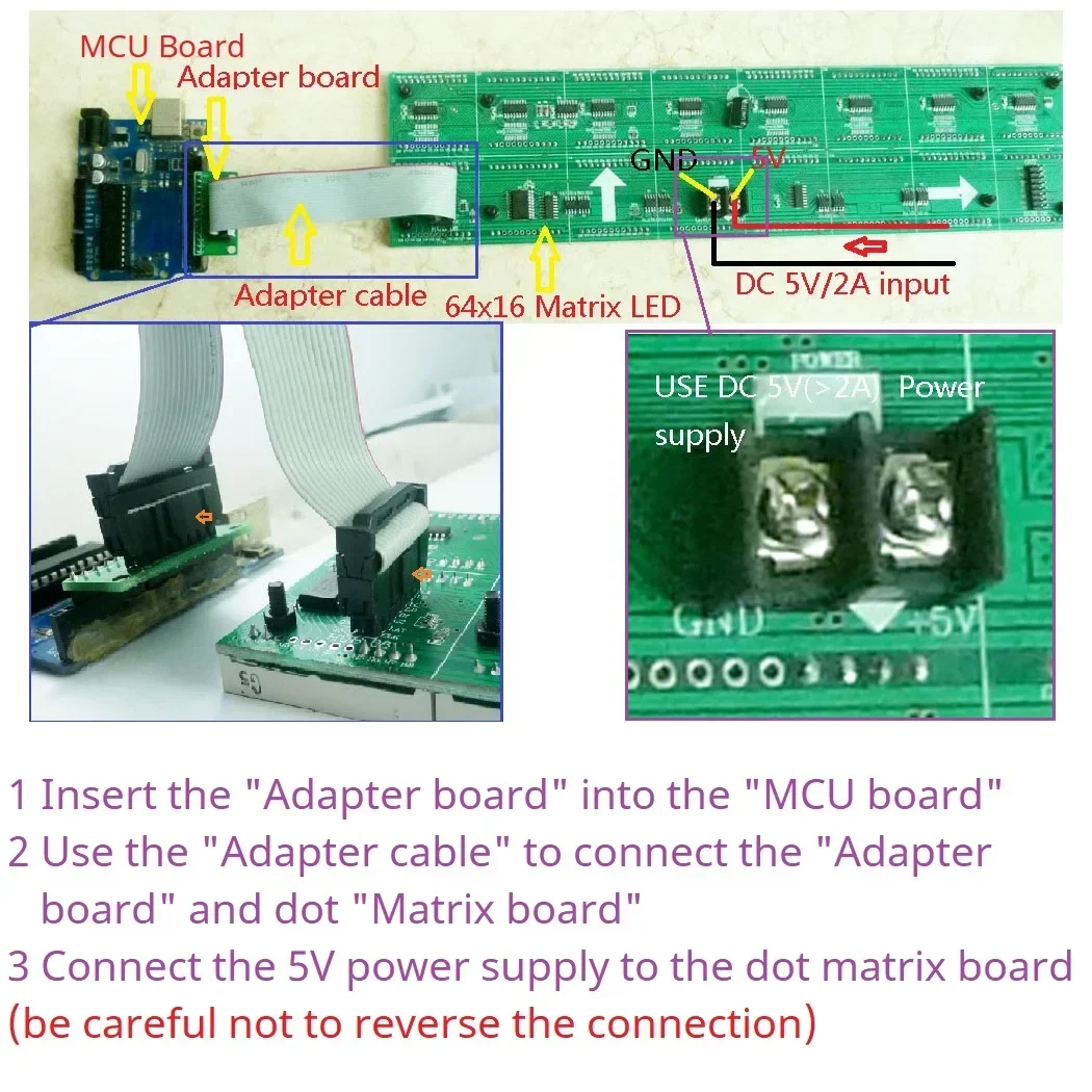 С кодом эскиза 64x16 матричный светодиодный экранный модуль для Arduino UNO MEGA NANO MICRO