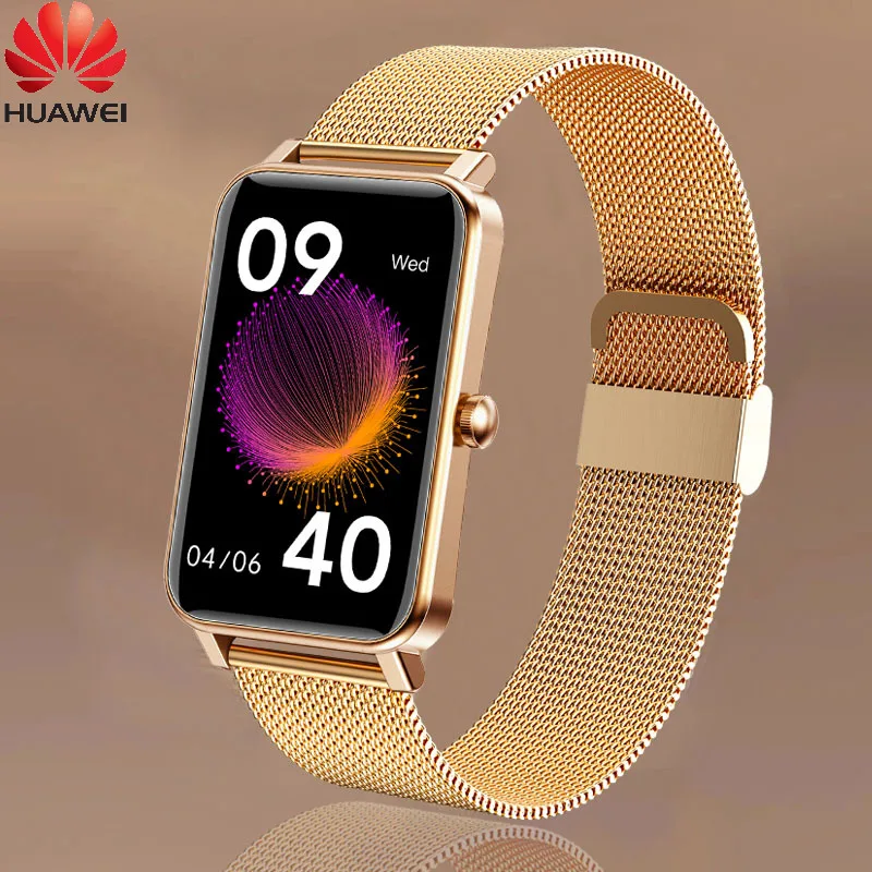 

Huawei Smart Watch Men's Gold 1.57-inch Heart Rate Fitness Tracker Watches IP68 Waterproof Women Smartwatch for Xiaomi