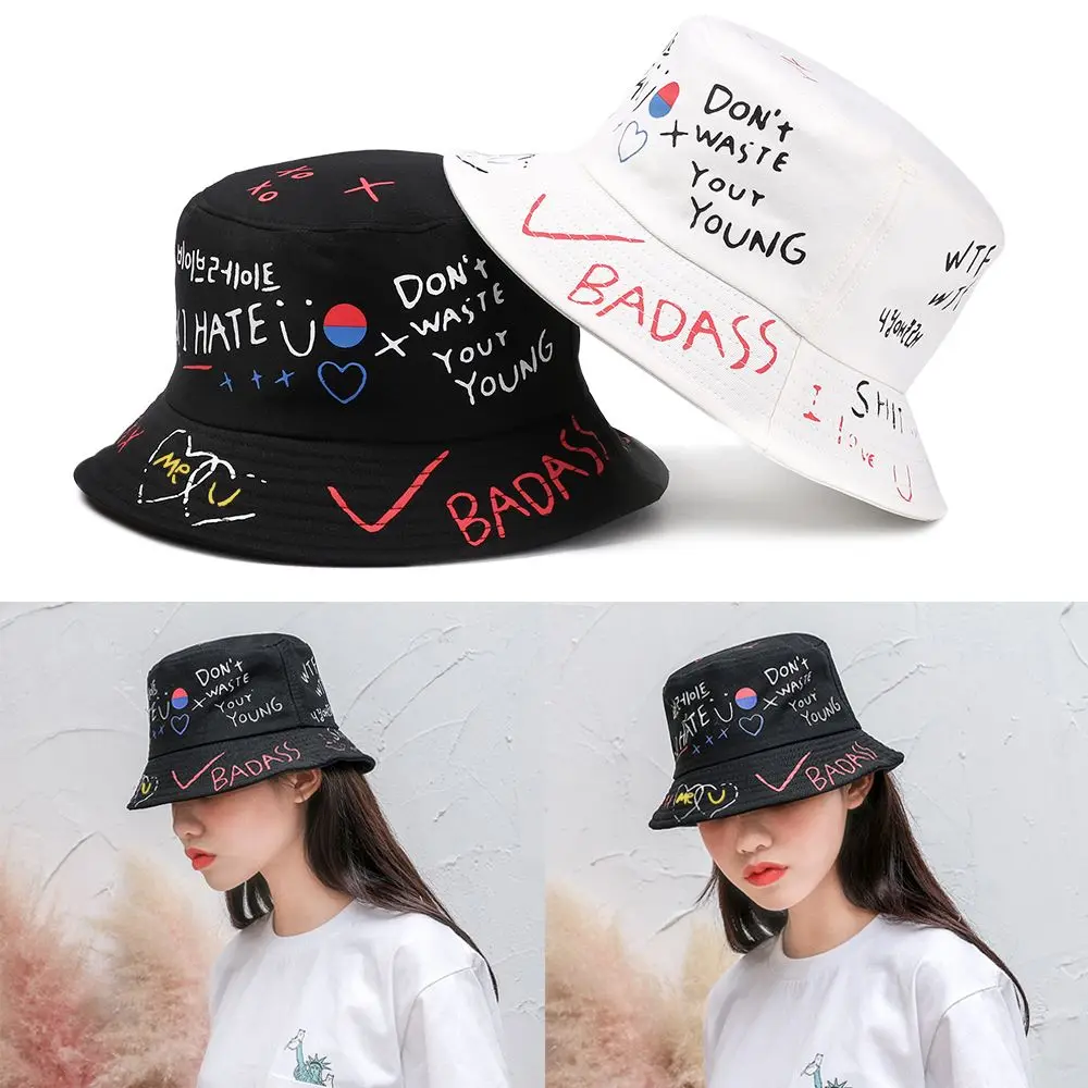 

Women Men Fishing Summer Outdoor Bucket Hat Fisherman Hat Hip Hop Cap Harajuku