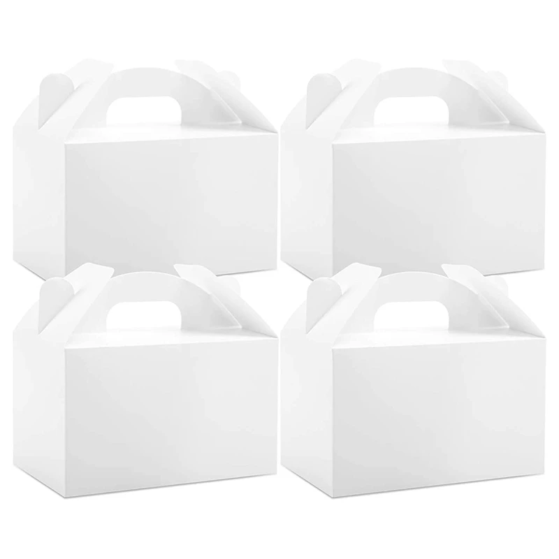 Es Paper Gift Boxes Kit For Birthday Party Shower 6x3.5x3.5 Inches ,white