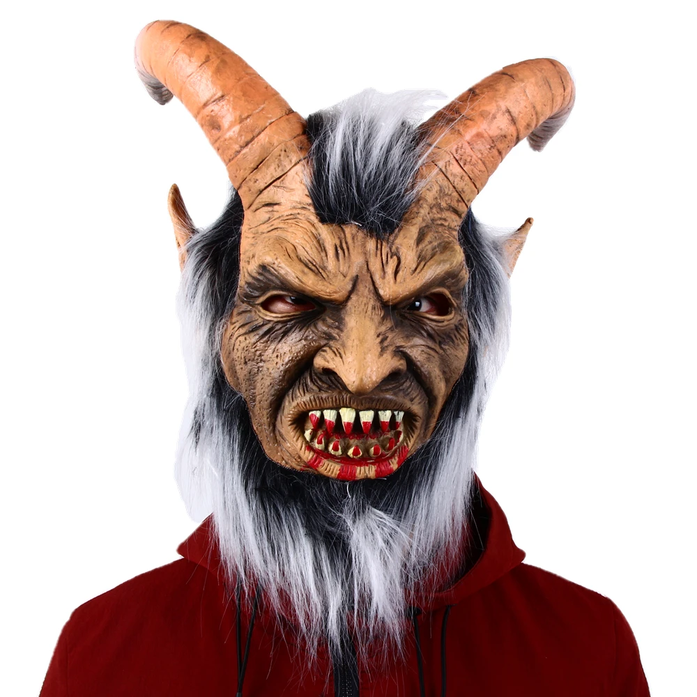 

Halloween Cosplay Devil Mask Carnival Party Monster Costume Props Christmas Horror Demon Krampus Mask