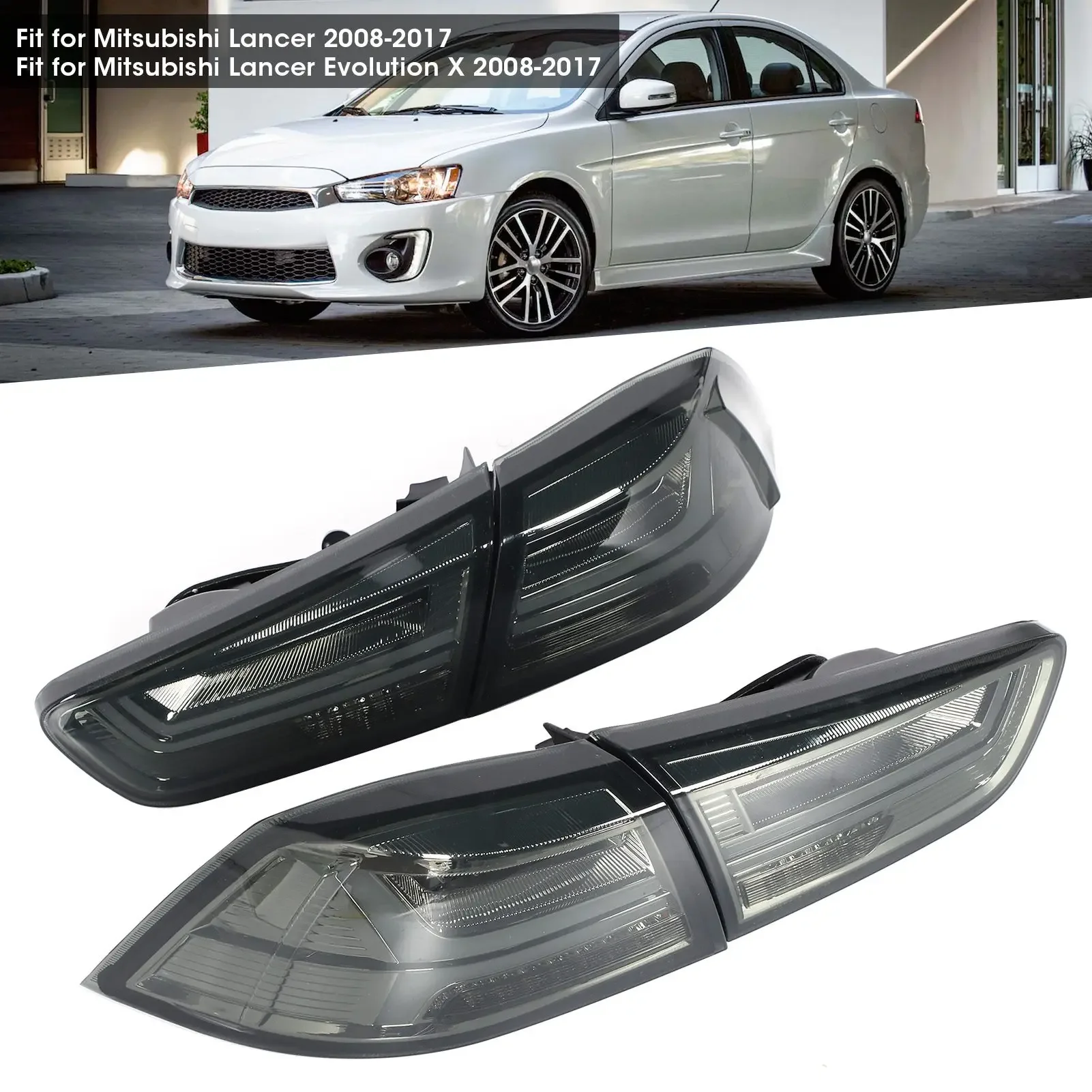 1 пара задние светодиодные лампы для Mitsubishi Lancer/Evo X 2008 2009 2010 2011 2012-2017