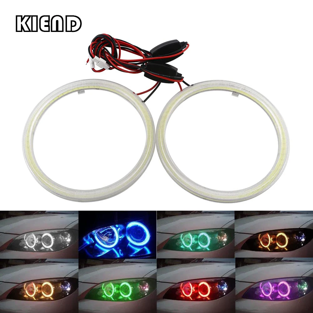 

1-Pair DRL LED Halo Ring Angel Eyes LED Car Headlight Daytime Running Light With Lampshade 12V 24V For Auto Turn Signal Lamp