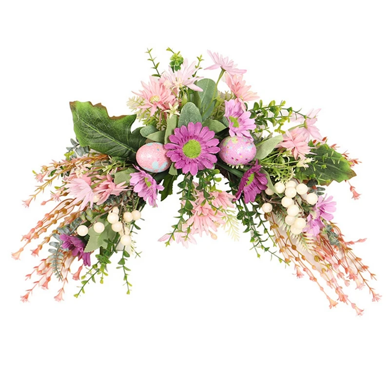 

Easter Day Egg Flower Wreath Artificial Garden Easter Decoration Children Easter Gift Home Garden Decoration