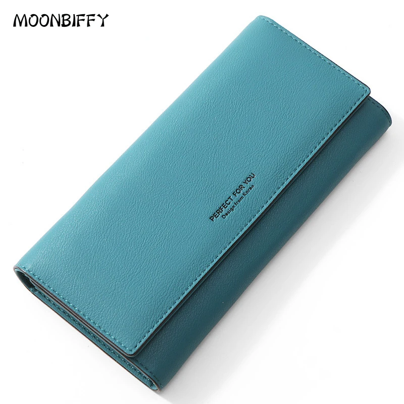

Simplism Wallet Soft Leather Ladies Long Purse Card Holder Phone Pocket Women Wallets Clutch Female Portfel Carteras Purses 2022