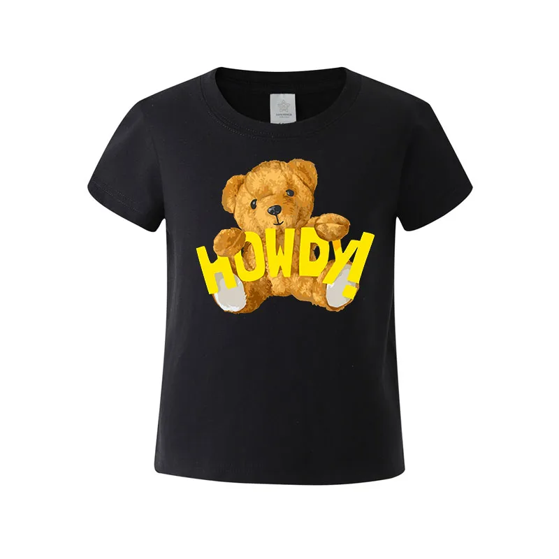 

Boys Clothes Tops Summer футболки Cotton Kids Short Sleeve Tee Cartoon Bear Children Clothing For Girls 4 To 12 Years Girls Cute