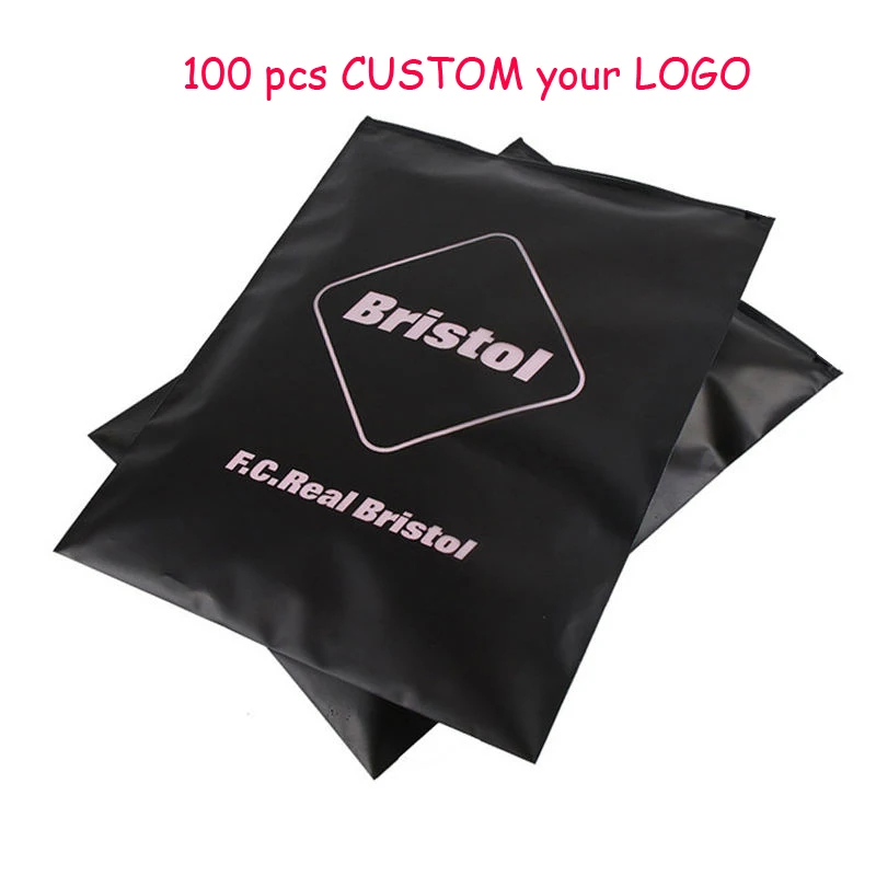biodegradable plastic poly mailer courier shipping bag for clothing envelop mail mailing bags Custom logo black eco friendly