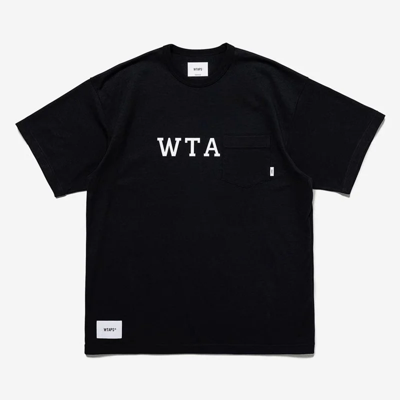 

WTAPS 24SS Summer Men And Women Short Sleeve T-Shirt Pocket Letter Printing Cotton Round Neck Loose Comfortable Versatile Tops