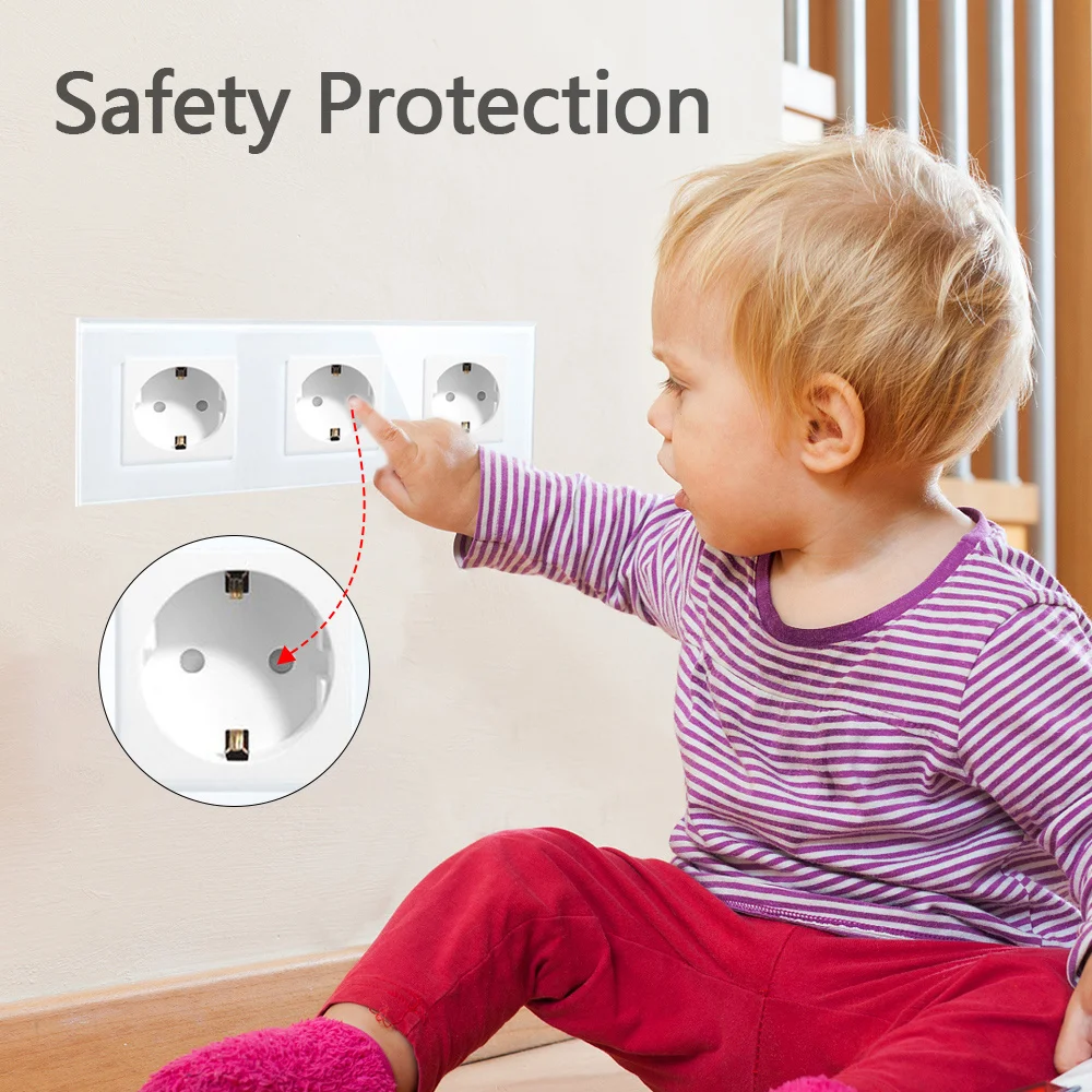 Заводская розетка TAWOIA Европейский русский немецкий стандарт с безопасной дверью