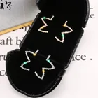 Корея Dongdaemun пятиконечные звезды любовь серьги женские Джокер Полые геометрические супер Феи серьги модные серьги