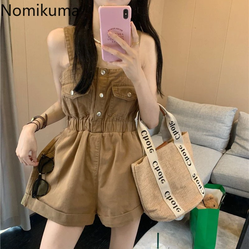 Джинсовые комбинезоны женский комбинезон уличная одежда повседневный летний