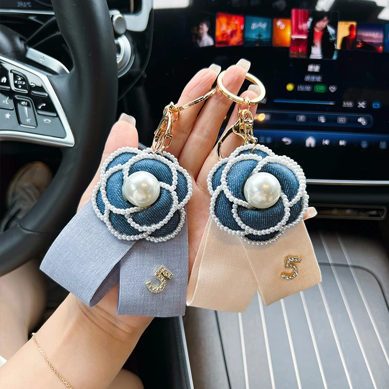 Ковбойский цвет Камелия жемчужное ожерелье брелок креативная Подвеска модный