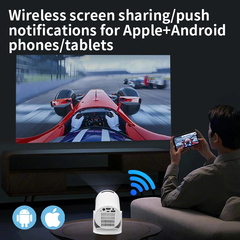 Смарт-проектор Salange M10 мини-портативный Wi-Fi беспроводной тем же экран для